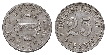 Райне 25 пфеннигов 1918 Funck 447.1, Men18 26979.1 железо 4657-1111