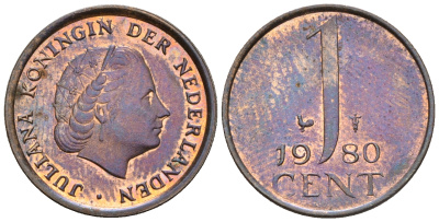 Нидерланды 1 цент 1980 Юлиана (1949-1980) KM 180 бронза UNC 220-521