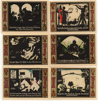 ФЮРСТЕНВАЛЬДЕ 6 БОН 20 ПФЕННИГОВ ИСТОРИЯ бумага	UNC (пресс) 70-1111