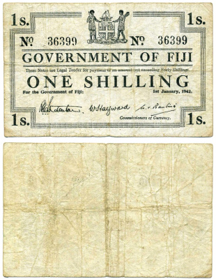 Фиджи 1 шиллинг 1942 1 января 1942 Pick 48а бумага 451-450-3