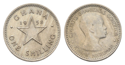 Гана 1 шиллинг 1958 год-тип KM 5 медно-никель 4668-613