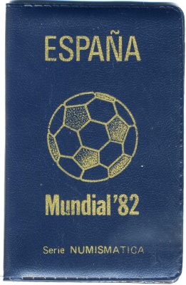 Испания официальный набор из 6 монет (50 сентимов; 1, 5, 25, 50 и 100 песет) 1980 чемпионат мира по футболу в Испании 1982 года KM MS11 (815, 816, 817, 818, 819 и 820)  UNC 7-5-6-22