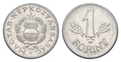 Венгрия 1 форинт 1974 BP KM 575 алюминий 4665-159