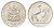 ЮАР 5 центов 1974 герб, райский журавль KM 84 никель UNC 4696-957