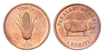 Тонга 1 сенити 1975 ФАО KM 42 бронза UNC 86-157