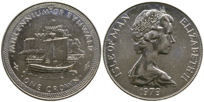 Остров Мэн 1 крона 1979 1000 летие Тинвальду (парламенту), Св. Мишель КМ 48 медно-никель UNC 118-521