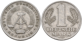 ГДР 1 марка 1956 A KM 13 алюминий 117-617