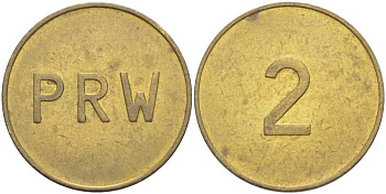 АНГЛИЯ ИГРОВОЙ ЖЕТОН ND PRW, 2 жёлтый металл 217-655