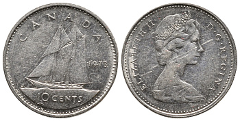 Канада 25 центов 1973 100 лет канадской горной полиции (1873-1973), Елизавета II (1952-2022) KM 81 никель 73-1725