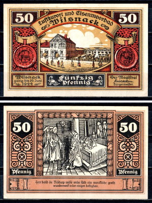 Вильснак (Пруссия, Бранденбург) 50 пфеннигов 1922 2193-46-2-2