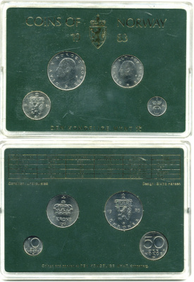 НОРВЕГИЯ ГОСНАБОР ИЗ 4 МОНЕТ 1983 UNC 06-081-6