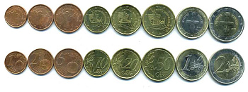 КИПР ЕВРОНАБОР ИЗ 8 МОНЕТ 2008 (1, 2, 5, 10, 20, 50 ЕВРОЦЕНТОВ, 1, 2 ЕВРО) UNC N5-54