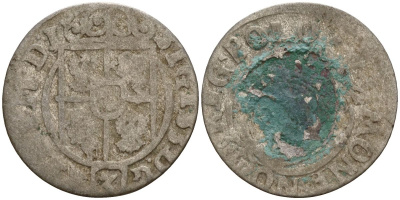Польша 3 полкера (3 полторака - 1 крейцер) ND (1620-1627) Сигизмунд III Ваза (1587-1632) KM 41 серебро 4158-1212