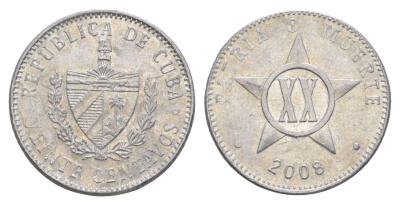 Куба 20 сентаво 2008 KM 35 алюминий 4652-1017