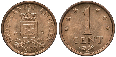 Нидерландские Антилы 1 цент 1973 Юлиана (1948-1980) KM 8 бронза UNC 4118-435