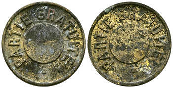 Франция жетон XIX-XX век вход на вечеринку латунь 4166-1342