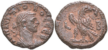 Римская Империя, Провинция Египет тетрадрахма 276 - 277 Проб, бюст императора / орел с венком, L B (второй год правления), Александрия, 6,32 гр биллон 1073-19-52