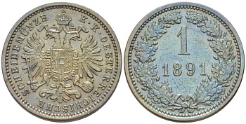 АВСТРИЯ 1 КРЕЙЦЕР 1891 БОЛЬШОЙ ОРЁЛ КМ 2187 медь 201-266