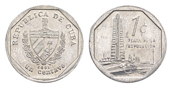 Куба 1 сентаво 2001 KM 733 алюминий UNC 4651-521