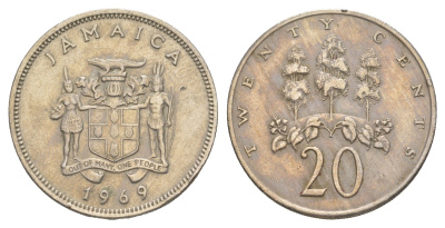 Ямайка 20 центов 1969 KM 48 медно-никель 4652-556