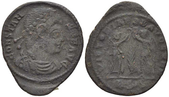 Римская Империя нуммий 347 - 348 Констант, CONSTANS PF AVG / VICTORIAE DD AVGGQ NN, Сисция, (степень редкости С2) RIC 195 биллон 1073-17-71