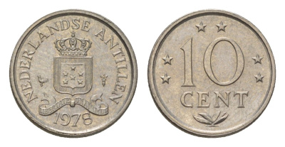 Нидерландские Антильские острова 10 центов 1978 KM 10 никель UNC 4627-711