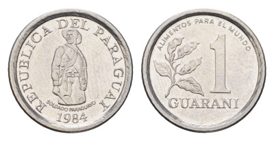 Парагвай 1 гуарани 1984 KM 165 нержавеющая сталь UNC 4668-966