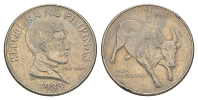 Филиппины 1 писо 1988 KM 243.1 медно-никель 4635-955
