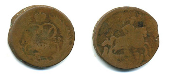 РОССИЯ 1 КОПЕЙКА 1759 медь 61-545