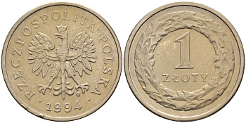 Польша 1 злотый 1994  KM 282 медно-никель    4161-113