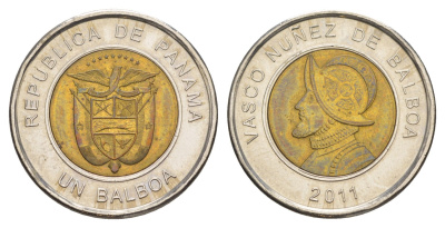 Панама 1 бальбоа 2011 KM 141 биметалл UNC 4642-736