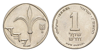 Израиль 1 шекель 2006 JE 5766 KM 163 медно-никель 4632-142