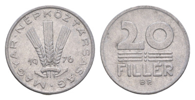 Венгрия 20 филлеров 1976 BP KM 573 алюминий 4658-549
