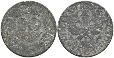 ПОЛЬША 20 ГРОШЕЙ 1923 w, ГЕРМАНСКАЯ ОККУПАЦИЯ, ВТОРАЯ МИРОВАЯ ВОЙНА KM 37 цинк 36-947