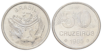 Бразилия 50 крузейро 1985 KM 594.2 нержавеющая сталь UNC 4646-1022