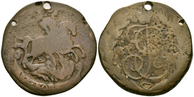 Россия 2 копейки ND Екатерина II (1762-1796) медь 4125-633