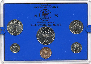 ШВЕЦИЯ НАБОР ИЗ 6 МОНЕТ 1979 04-062-90