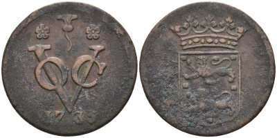 Нидерландская Восточная Индия, Западная Фризия (West Frisia) 1 дуит 1735 KM 131 медь 4577-335