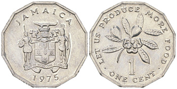 Ямайка 1 цент 1975 ФАО KM 64 алюминий aUNC 4585-232