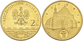 Польша 2 злотых 2006 MW, серия польские города, Бохня (BOCHNIA) KM 543, Parchimowicz 987 латунь 4539-1134