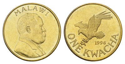 Малави 1 квасча 1996 KM 28 сталь плакированная латунью UNC 23-1322