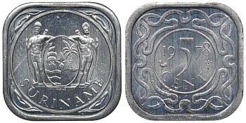 Суринам 5 центов 1978 KM 12.1a алюминий UNC 4118-522