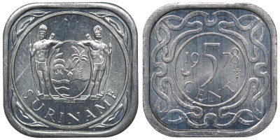 Суринам 5 центов 1978 KM 12.1a алюминий UNC 4118-522