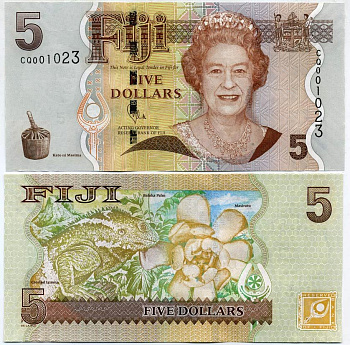 Фиджи 5 долларов 2011 Pick 110 b бумага UNC (пресс) 00-00