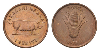 Тонга 1 сенити 1975 ФАО KM 42 бронза UNC 4627-743