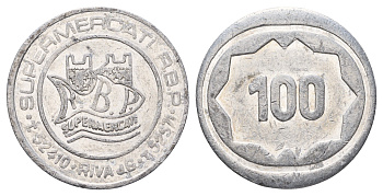 Италия жетон TelMark - в 100 баллов диаметр 32 мм, вес 3,9 гр алюминий 4667-1033