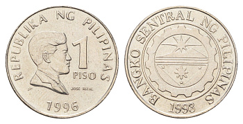 Филиппины 1 песо (писо) 1996 KM 269 медно-никель 4666-656