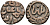 Индия 2 гани 1266-1287 AD Делийский Султанат, Ghiyath al-Din Balban биллон 192-725