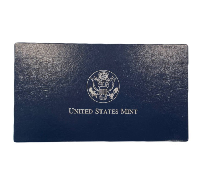 США 1 доллар 2002 P, XIX зимние Олимпийские Игры, Солт-Лейк-Сити 2002, в оригинальной коробке KM 336 серебро PROOF 3-6-2-06