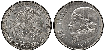 Мексика 1 песо 1978 Мо, Хосе Мария Морелос KM 460 медно-никель 4367-1035